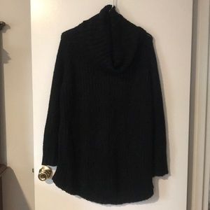 Cowl neck sweater dress